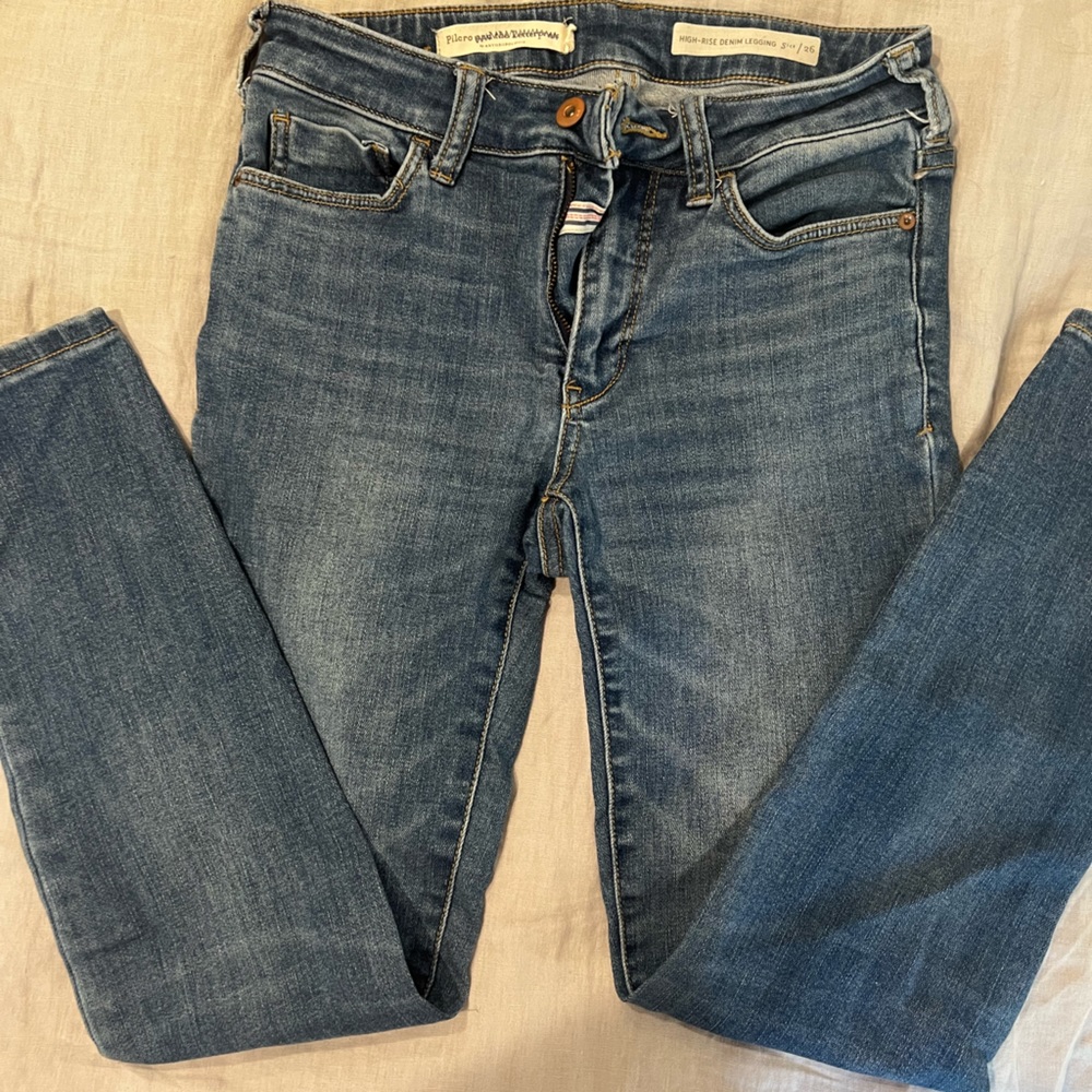 Pilcro And The Letterpress By Anthropologie High Rise Denim Legging Jeans